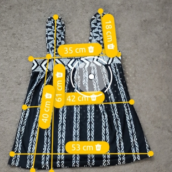 Black Aztec Print Flowy Tank, Women's Small - Picture 7 of 8